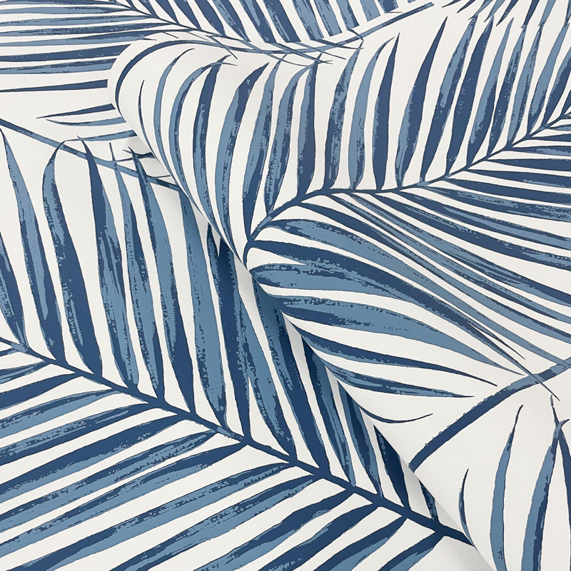 Rouleau de papier peint L 18 pi x l 20,5 po Wyndham, L 18 po x l 20,5 po, Bleu côtier