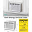 5000 Btu Window Air Conditioner - Cools 150 Sq. Ft, 2 Modes/Fan Speeds, Quiet, Sleep & Energy-Saving, White