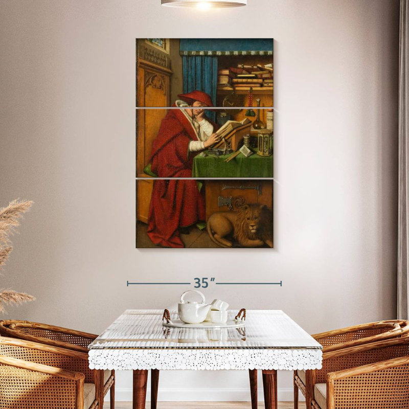 Adella Saint Jerome In His Study, 50" H x 32" W
