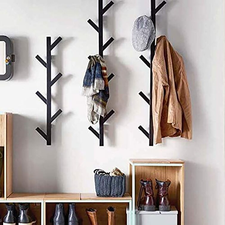 Coat Rack Wall Mount With Wall Hooks, Black Coat Hangers For Wall, Dinosam  Wall Mounted Modern Aluminum Coat Hooks Hat Hooks Suitable For Living, Clothes Hooks For Bedroom
