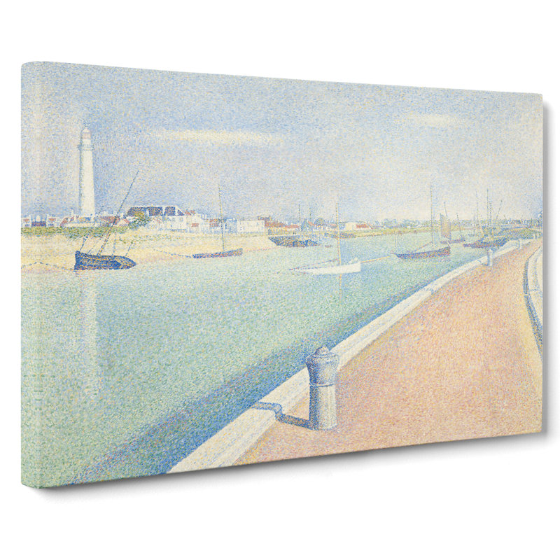 The Channel At Gravelines Vol.1 by Georges Seurat - Wrapped Canvas Painting, 50cm H x 76cm W x 3cm D