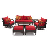 Barcelo 7 Piece Rattan Sofa Set with Cushions