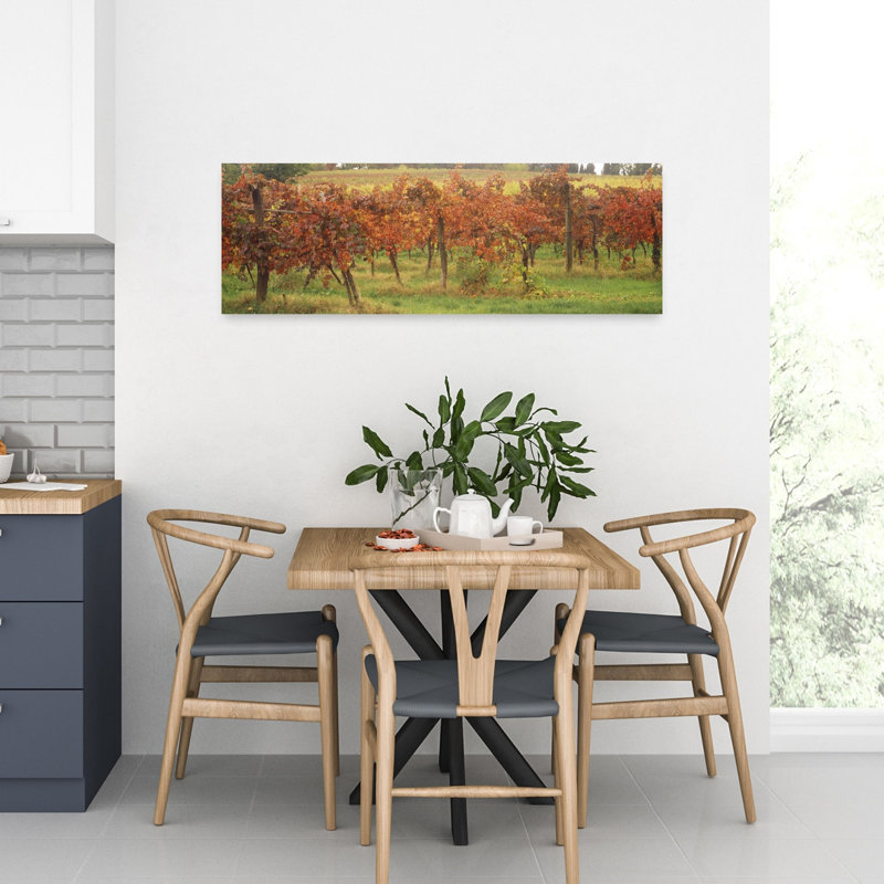 Vineyard On A Landscape Apennines Emilia-Romagna Italy by Pietro Canali - Wrapped Canvas Panoramic Print