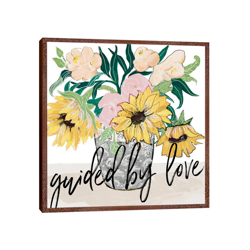 Guided By Love by Robin Maria - Painting on Canvas, 45.72 cm H x 45.72 cm W, Brown Floater Frame