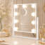 Rectangle LED Metal Mirror，Makeup Mirror with 9 LED Bulbs