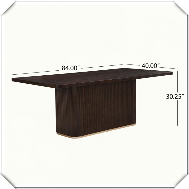 Dark Brown Rectangular Dining Table Sturdy Durable Practical, Dark Brown