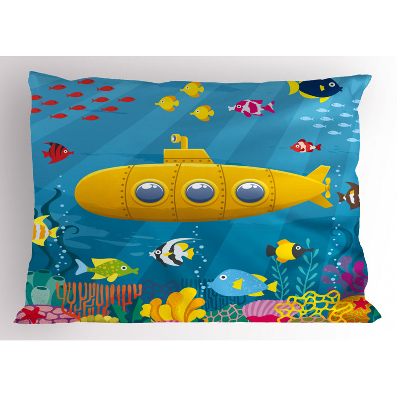 Fish Polyester Sham Set, Twin