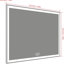 Miroir de salle de bain 60 po x 40 po avec cadre en aluminium à DEL, imperméable, 3 modes de couleur, système de commande tactile intelligent avec fonctionnalité surdimensionnée, stable et fiable