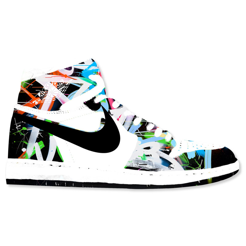 Art mural Notoriart Sneaker Shape par Notoriart, Urban Evasion Sneaker II