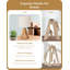 36CM Rosewood Tripod Table Lamp with Linen Shade(Bulb Included) 