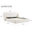 Woodcroft Cloud Comfort Modern Upholstered Wingback Platform Bed with Waterproof Waffle-Weave Chenille-590560001