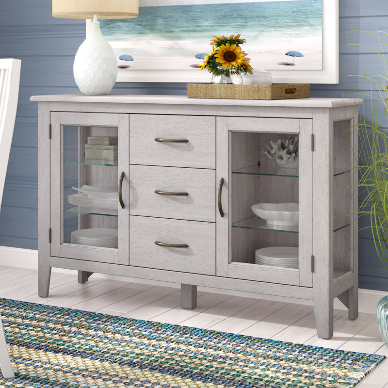 Esporta 54'' Solid Wood Sideboard, Gray
