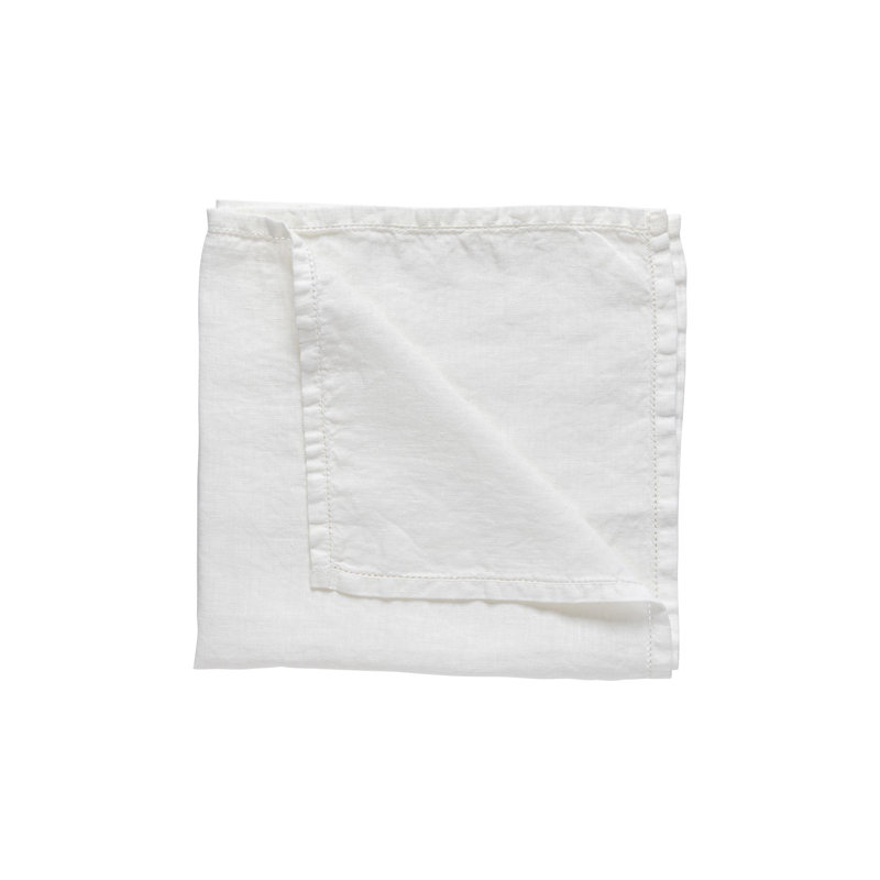 Ajour Luisa Round Napkins, Giz Branco
