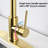 Brushed Gold Stainless Steel Kitchen Faucet With Pull-Down & Soap Dispenser - Scratch, Rust, And Spot Surface 360 Swiveling Spout Potent Spray Capability 1.8Gpm Flow Pull Down In 360-Degree Rotatable-561282116