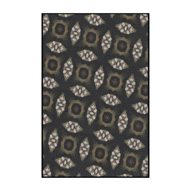 Tapis de zone brun à motif, Rectangle 2 pi x 3 pi