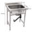 25" X 22" Stainless Steel Large Utility Sink Single Bowl, Freestanding Commercial Restaurant Sink, Utility Sink For Laundry Room, Garage, Kitchen