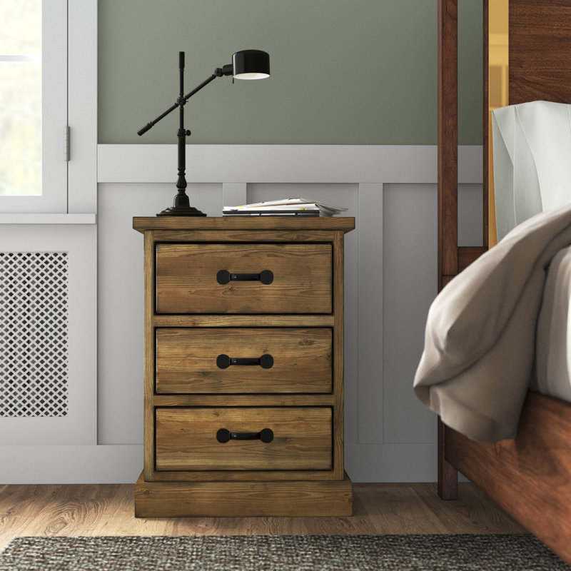 Dollard 50cm W Solid Wood Bedside Table