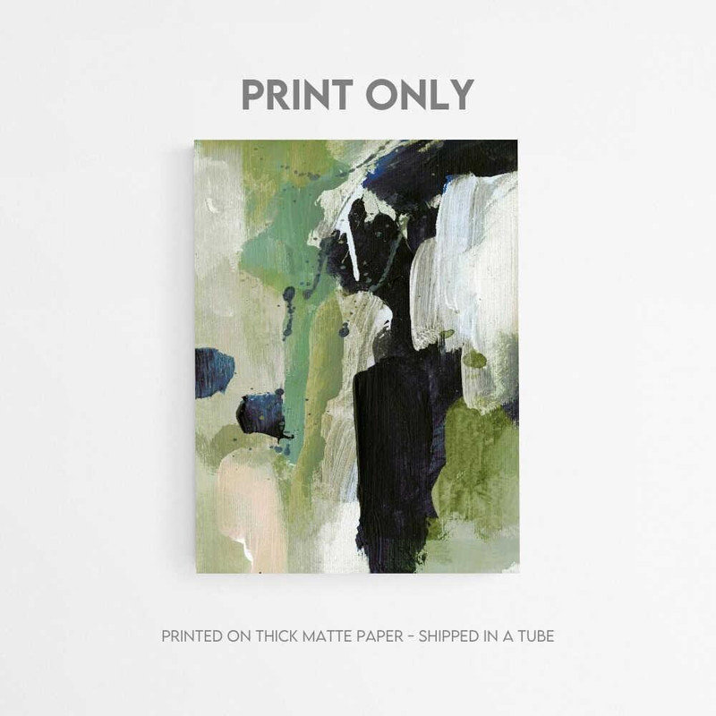 Chute d'eau, art mural: aquarelle monochrome, 12" H x 16" W, Blanc, White, White