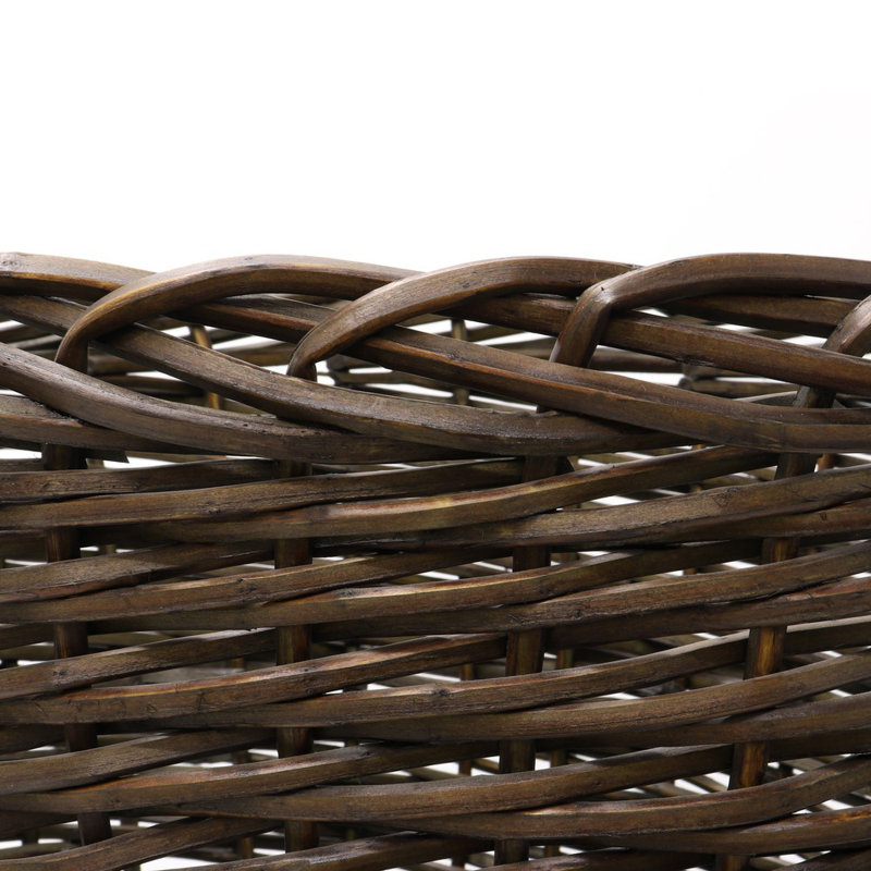Hand Woven Wicker Laundry Basket with Handles