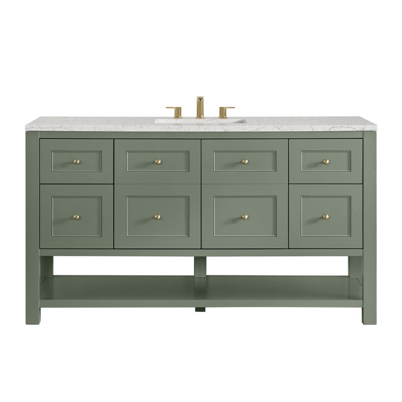 Breckenridge 60'' W Single Vanity, Eternal Jasmine Pearl, Smokey Celadon, Widespread
