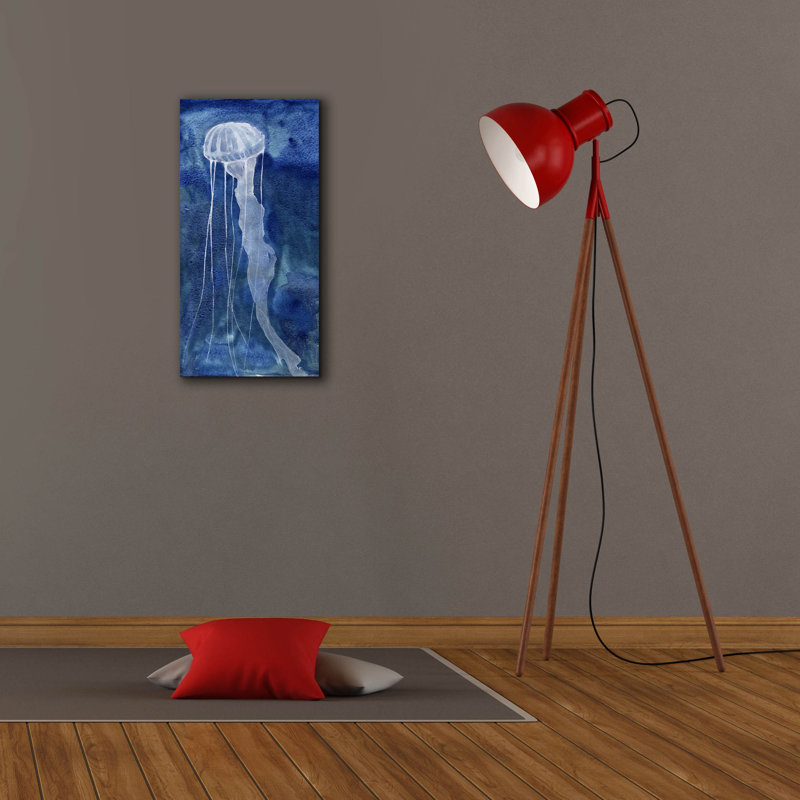 «Indigo Nettle 2» par Alicia Ludwig, art mural sur toile, H 24 po x l 12 po x P 0,75 po