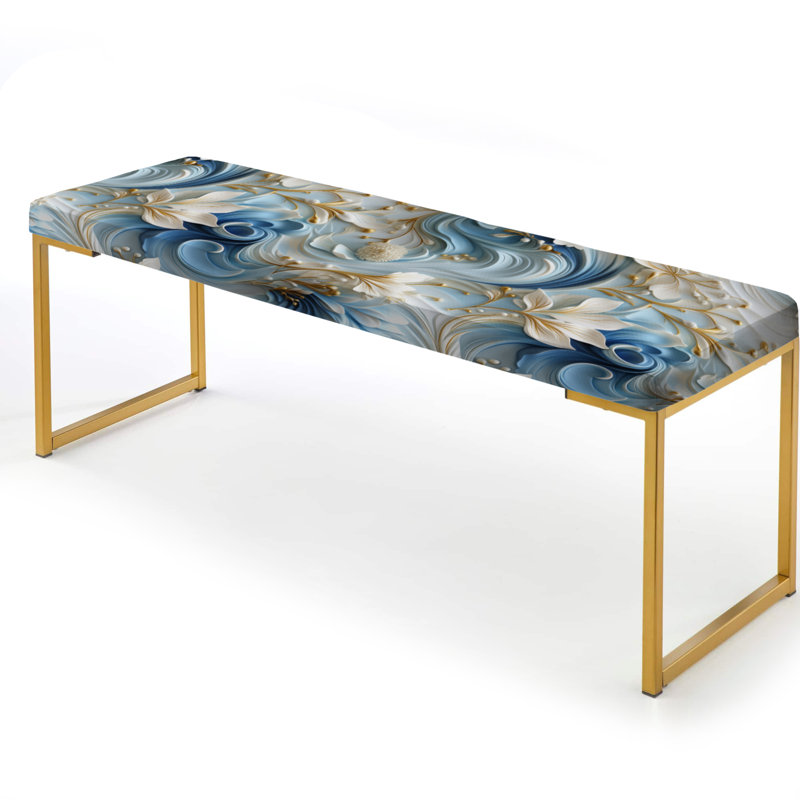 Banc rembourré à motif floral victorien II - Ethereal