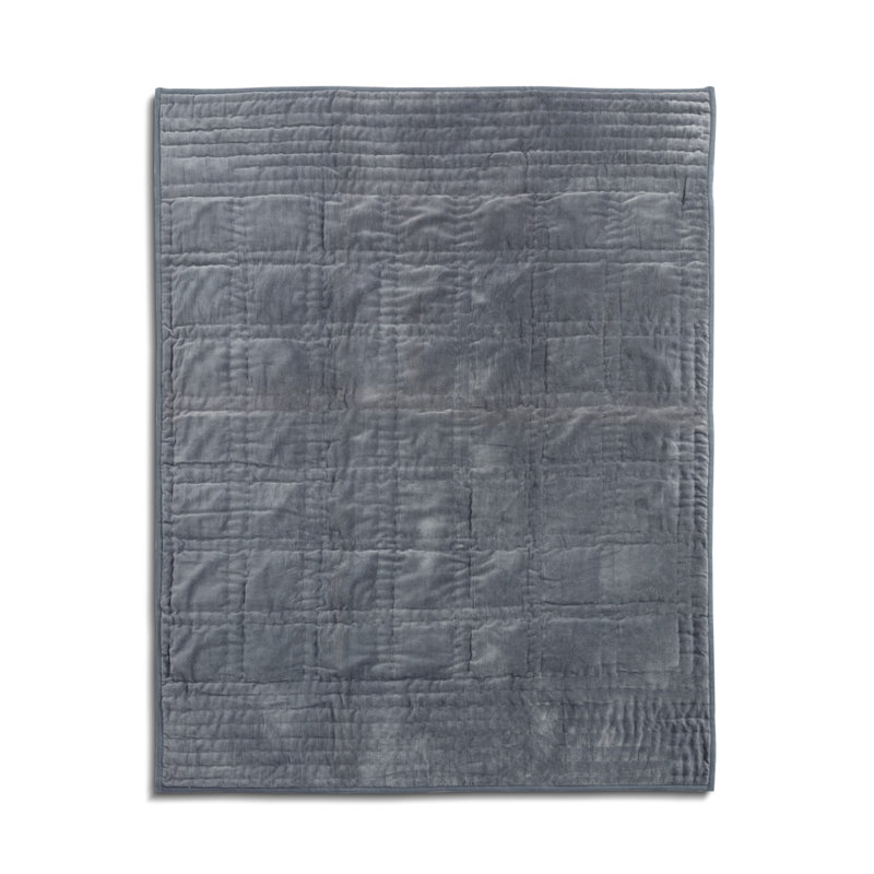 Plain Weave / Muslin Throw Blanket, Gray