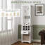 75'' Tall Storage Cabinet with Led Light & Wine Grid