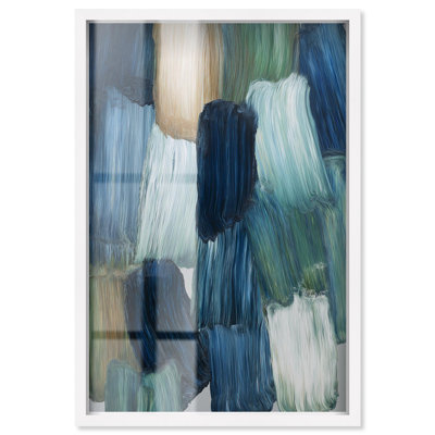 Riptide I Blue Art Shadowbox Print by Art Remedy