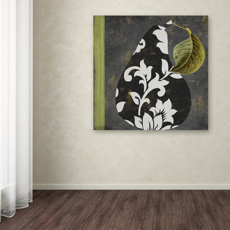 «Decorative Pear II» par Jadaya, impression sur toile tendue, H 35 po x l 35 po x P 2 po
