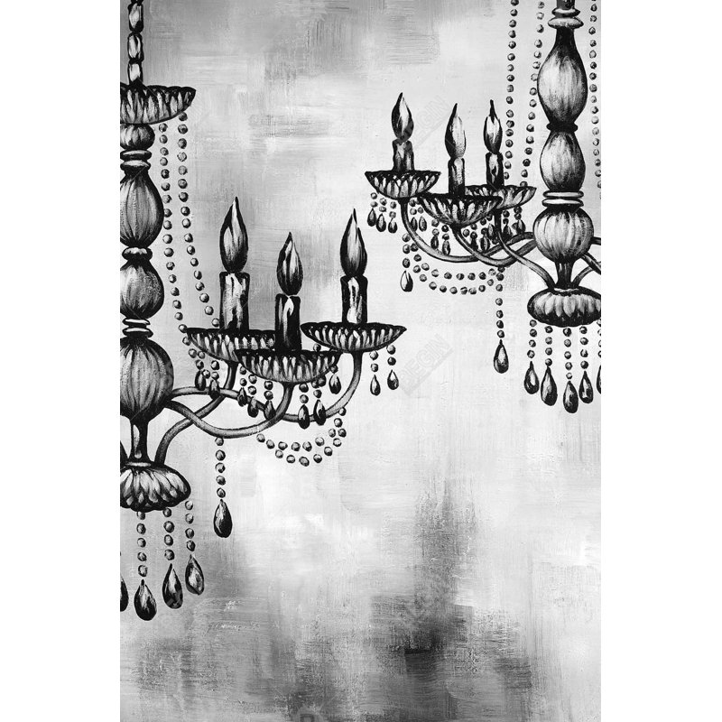 " Two Crystal Chandeliers 1 "