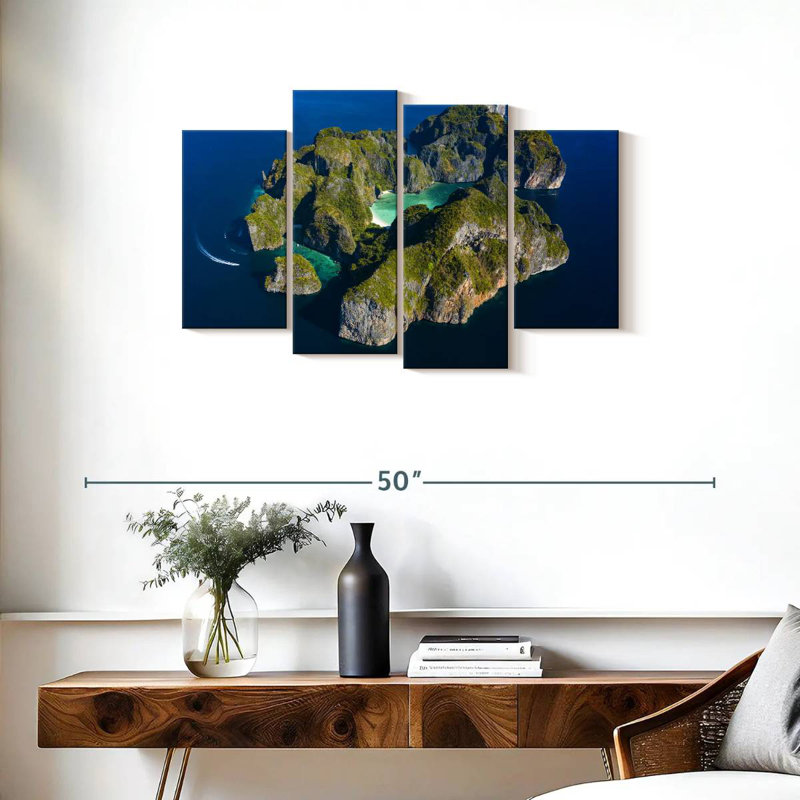 Gillard Koh Phi Phi Leh Aerial View, 22" H x 36" W
