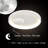 Modern LED Minimalist 12 Inch White Flush Mount Ceiling Light Fixture With Moon Surface Design, 4000K 18W Natural Light Lamp