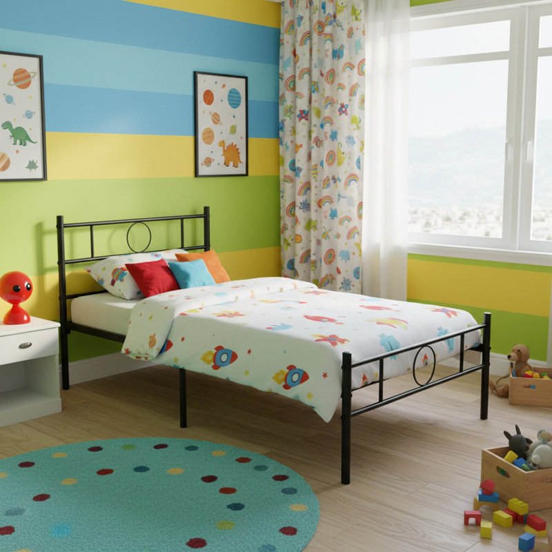 Bed Frame, Single (3'), Black
