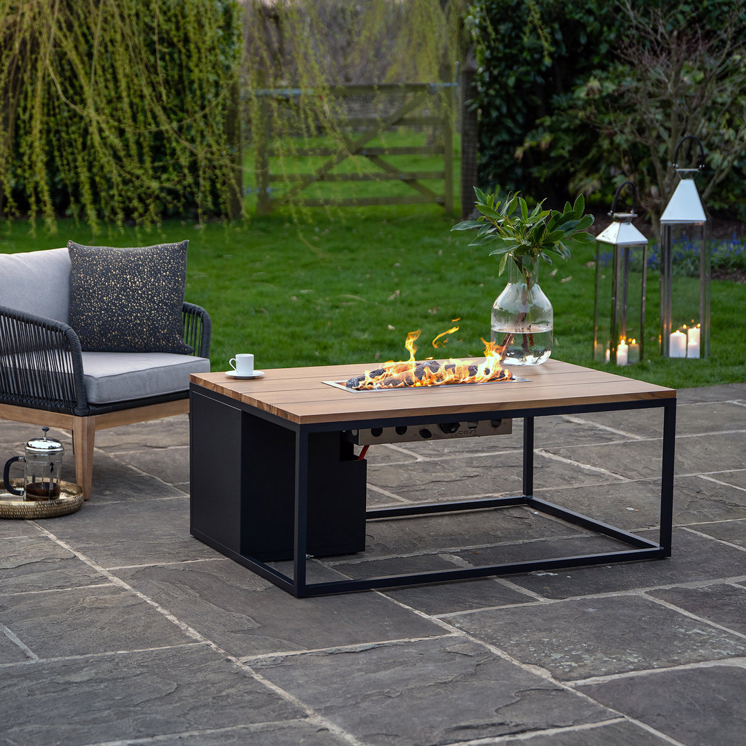 Himanshu Rectangle Aluminium Propane Smokeless Fire Pit Table