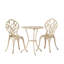 Ensemble bistro 3 pièces Nassau en fonte d'aluminium avec table ronde et deux chaises, finition sable-129694588