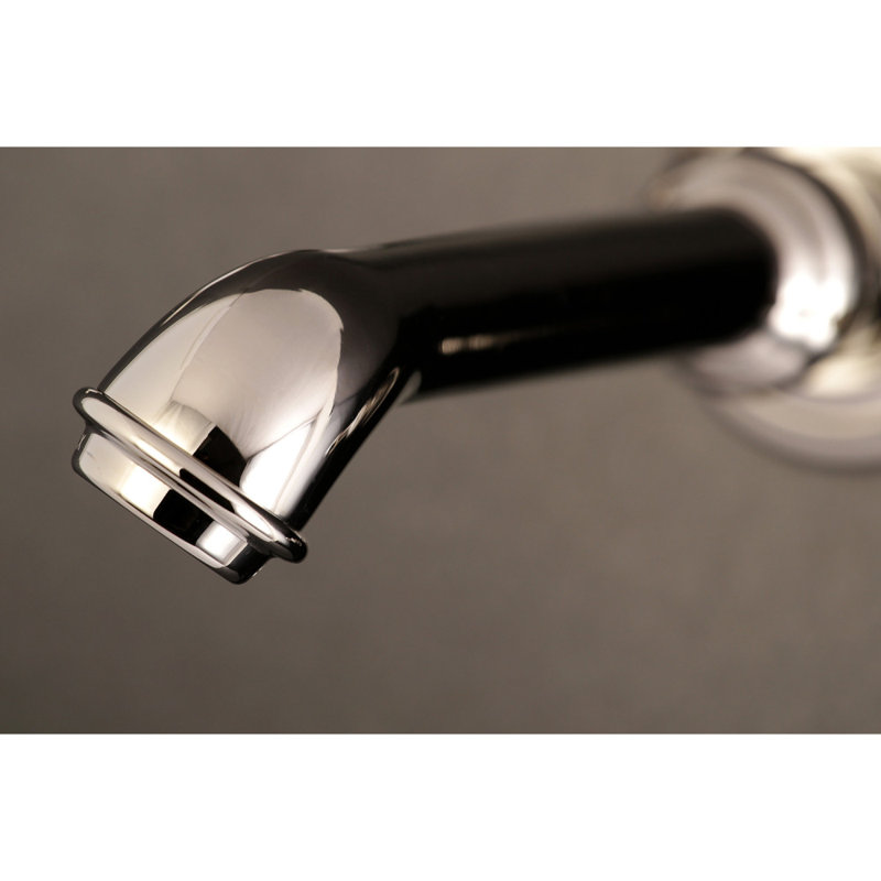 Kingston Brass Naples Two-Handle 3-Hole Wall Mount Bathroom Faucet, Polished Nickel