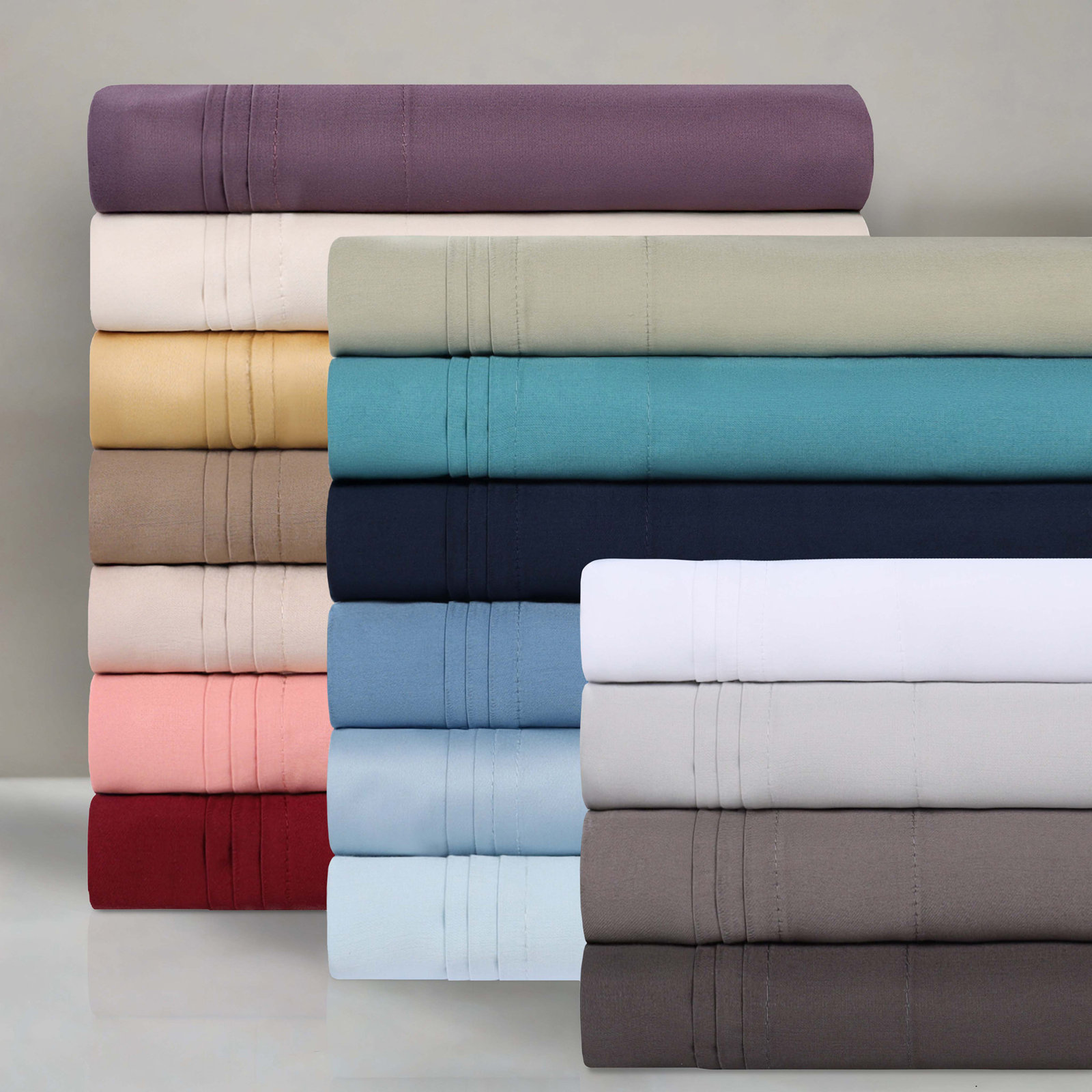 Arling Cotton Pillowcase, Standard Pillowcase, Plum