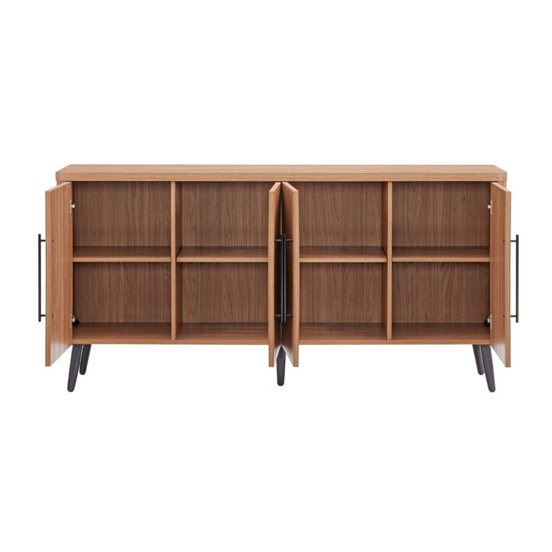 Armoire en bois massif avec tiroirs à fermeture en douceur et tablettes réglables