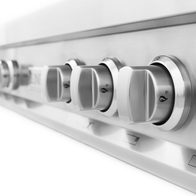 Professional Stainless Steel 48" Gas Cooktop with 7 Burners and Griddle