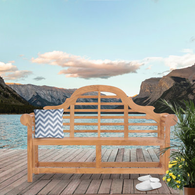 Passarelli Solid Wood Teak Outdoor Bench