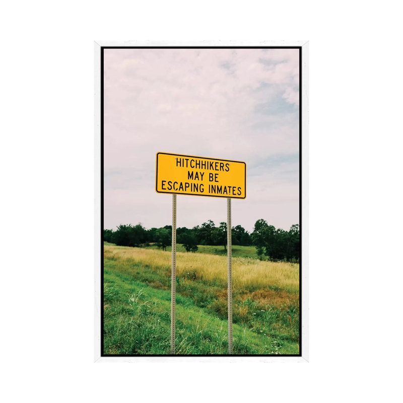 Hitchhikers by Bethany Young - Print on Canvas, White Framed, 101.6cm H x 66.04cm W x 3.81cm D