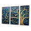 «Whirling Art Nouveau Tree Teal Blue Sky», ensemble de reproduction d'art mural arbre-1808572029-1808572031