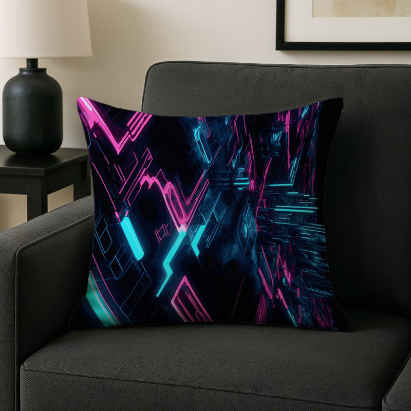 Coussin intérieur et extérieur Lumina Fractals, Square 20"