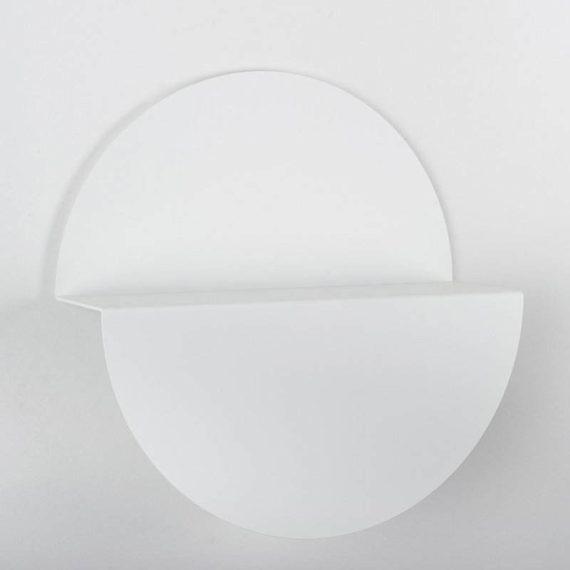 Arline Metal Floating Shelf, Small, White
