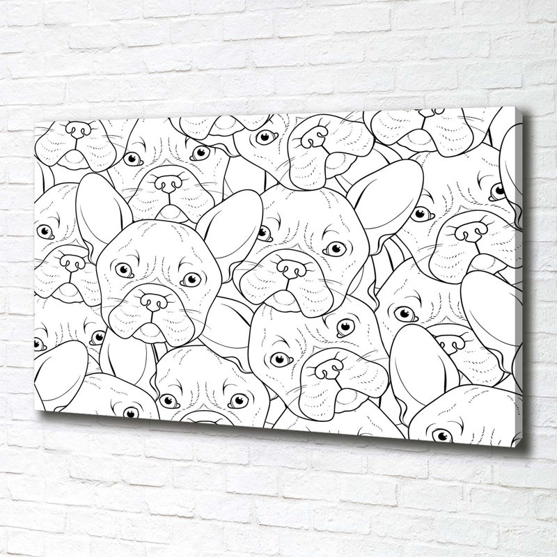 French Bulldogs - Wrapped Canvas Print