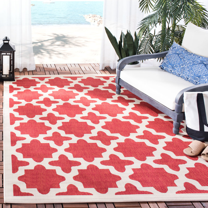 Herefordshire Performance Geometric Indoor/Outdoor Area Rug, Rectangle 8' x 11'