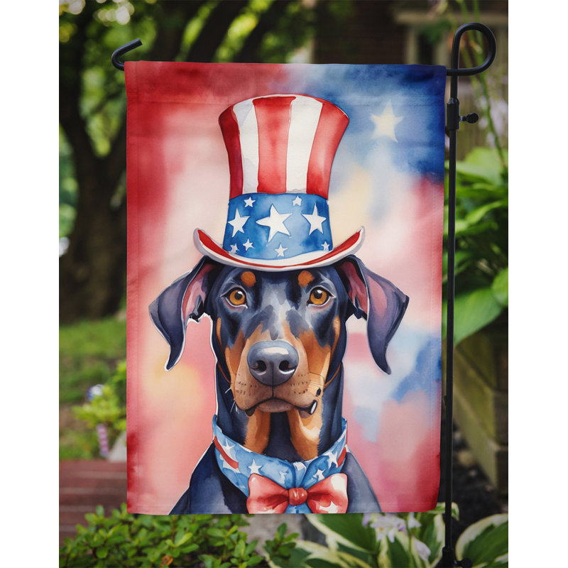 Drapeau patriotique du jardin américain, Red Doberman Pinscher