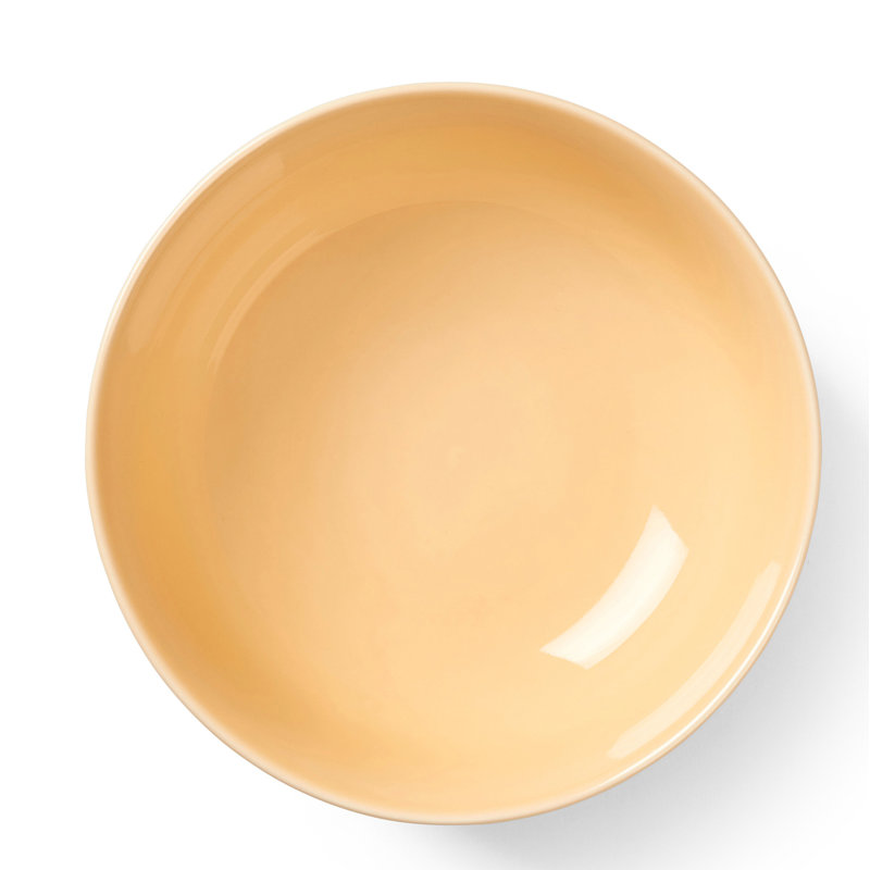 Rhombe Color Handmade Porcelain Dessert Bowl, Yellow