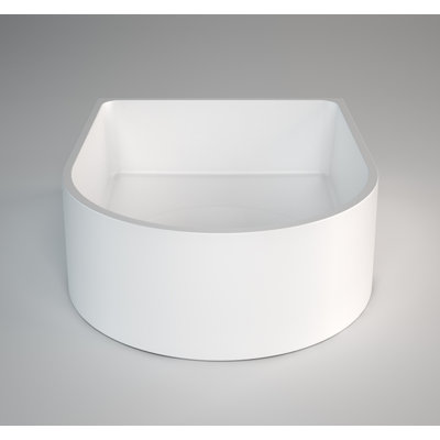 Maestro Bath 19.3'' White Acrylic U-Shaped Bathroom Sink